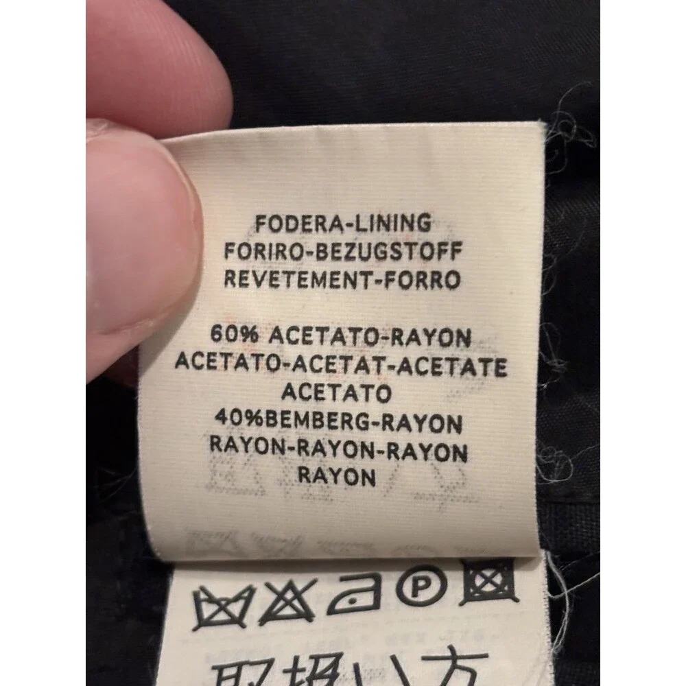 Ermenegildo Zegna Trench Coat Size 52 Black Linen Lyocell Large